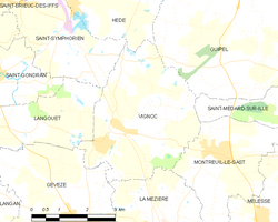 Map commune FR insee code 35356